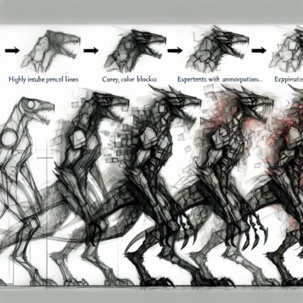 Grafika koncepcyjna demona z DOOM